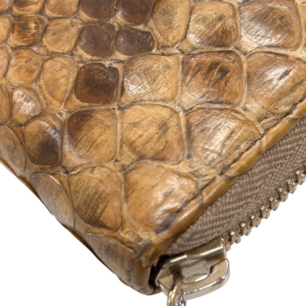 Gucci Python Zip Around Wallet Beige - image 13